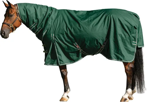 Vista 10 de Manta de participación clásica II para caballo Cubierta de cuello adjunta Cinturón cruzado Manta de invierno impermeable para caballo