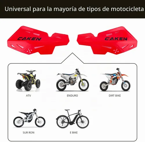 Vista 9 de Protectores de mano universales para barra de 7/8" 22mm 1 1/8 Rojo
