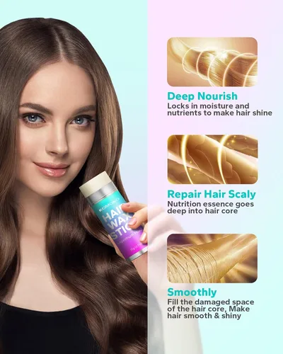 Vista 7 de Komoko Barra de cera para el cabello (2.7 onzas), barra de cera para el cabello, barra de cera para control de bordes del cabello, cera para cabello