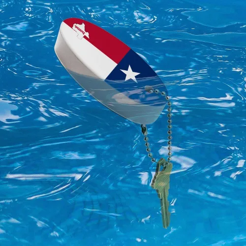 Vista 3 de GRAPHICS & MORE Texas TX Home State Flag - Llavero flotante con licencia oficial de espuma ovalada para barco de pesca, boya