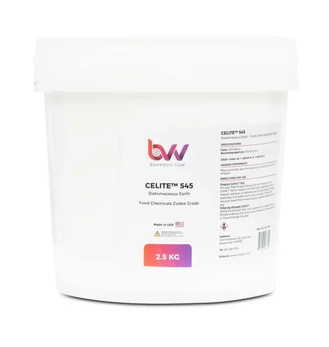 Vista 2 de BVV Celite 545 Tierra de diatomeas (grado de códice alimentario) Bolsa de 4,5 micrón-50 libras