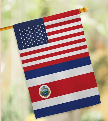 Vista 12 de Bandera de la Amistad de Costa Rica de la Copa del Mundo de Estados Unidos para decoración exterior de la casa, decoración al aire libre, tapiz