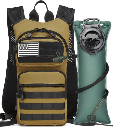 Vista 5 de Mochila de Hidratación Aislada para Senderismo Mochila de Agua Chaleco para Correr con Bolsa de Vejiga TPU de 3L para Maratón Ciclismo Hombres