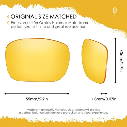 Vista 26 de Lentes de repuesto ANSI Z87.1 para gafas de sol Oakley Holbrook Metal OO4123