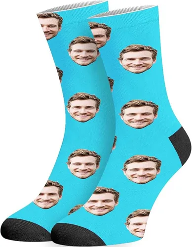 Vista 16 de D-Story Custom Face Socks with Photo Novelty Crew Sock Personalized Gift 01