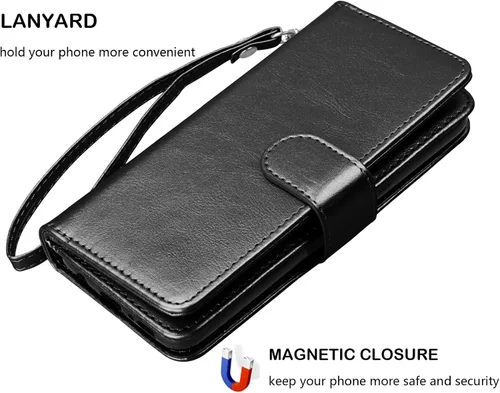 Vista 6 de Njjex Funda tipo cartera para Motorola Moto G Stylus 2023 5G, para Moto G Stylus 2023 5G, [9 ranuras para tarjetas] Funda de piel sintética