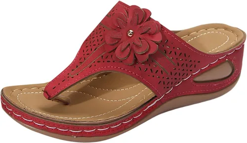 Vista 5 de Generic Sandalias ortopédicas de cuña con soporte de arco para mujer, sandalias informales de punta abierta, unisex para adultos
