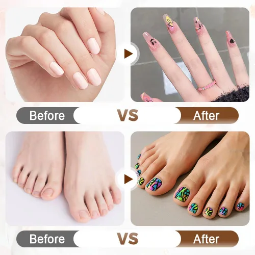 Vista 3 de Drkicsy Juego de 12 pinceles para arte de uñas, marcadores de uñas DIY para niños y adultos, pinceles de esmalte de 0.5mm de punta fina