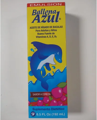 Vista 5 de Ballena Azul Aceite de Hígado de Bacalao para Adultos y Niños, Aceite de Hígado de Bacalao para Adultos y Niños, Buena Fuente de Vitaminas A, D, E