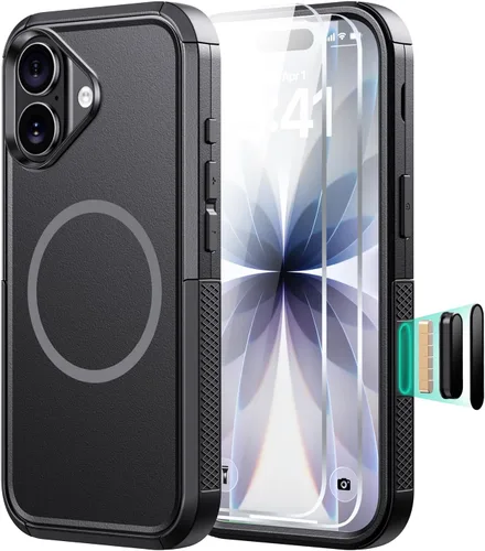 Vista 65 de Diverbox Funda para iPhone 13 [compatible con MagSafe] [con protector de pantalla] [a prueba de golpes] [a prueba de caídas] Funda de protección