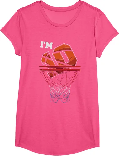 Vista 65 de Camiseta de regalo de cumpleaños con red de baloncesto de 10 años, Negro
