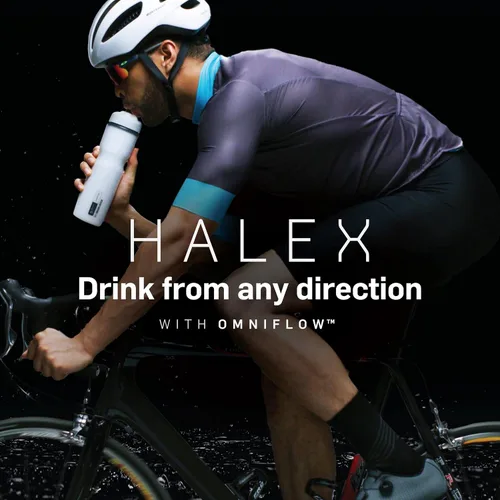 Vista 6 de BlenderBottle Hydration Halex - Botella de agua con aislamiento y pajita, 24 onzas, color blanco