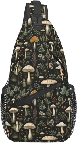 Vista 15 de Bolso bandolera para hombres y mujeres, mochila cruzada floral de tulipán pastel, mochila casual de senderismo para viajes, deportes, correr, bolsa