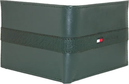 Vista 4 de Tommy Hilfiger Cartera de cuero genuino para hombre con múltiples ranuras para tarjetas