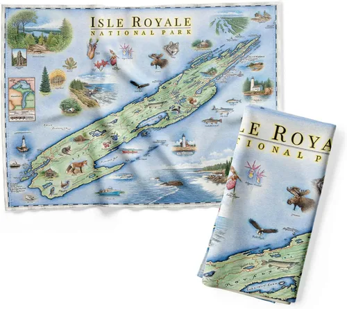 Vista 18 de Xplorer Maps 1000 Islands Map - Toalla decorativa de harina para cocina, 100% algodón, 18 x 24 pulgadas