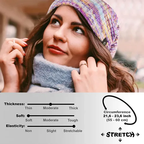 Vista 4 de Ruphedy Gorro holgado para mujer de punto largo holgado con calavera, para invierno