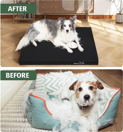 Vista 2 de KHONSU PET Cama duradera para perros al aire libre, impermeable, resistente al agua, para jaula de perro de hasta 130 libras, XXXL para perros