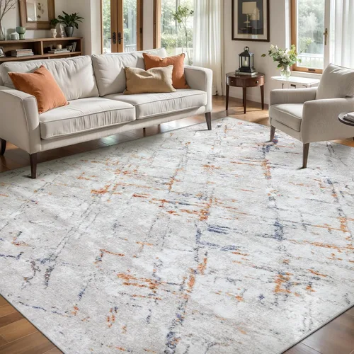 Vista 30 de Ciicool Alfombra moderna abstracta de 2 x 3 pulgadas, lavable, pequeña, antideslizante, de pelo bajo, alfombra de entrada plegable para cocina