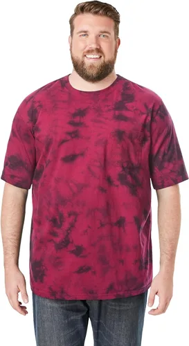 Vista 13 de KingSize Big & Tall Shrink-Less - Camiseta ligera, con cuello redondo, con bolsillo para hombre Gris Caliente Carbón