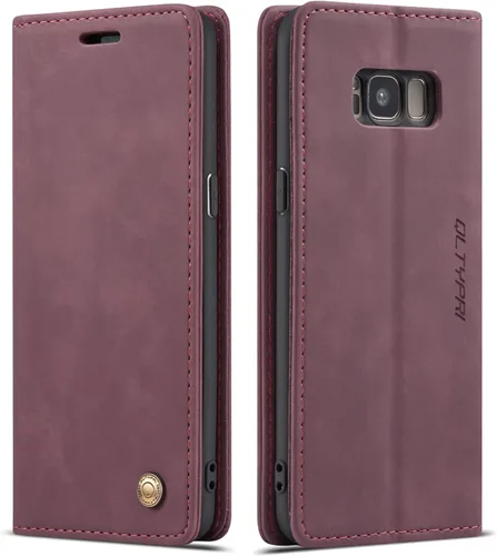 Vista 10 de Funda de cuero estilo cartera vintage para Samsung S