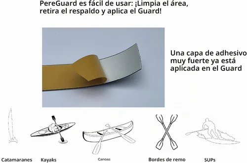 Vista 2 de Protector de quilla de kayak 4" resistencia de abrasión negra del protector de la canoa del kayak de la anchura
