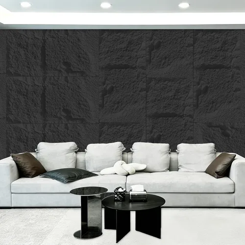 Vista 7 de Paneles de pared de piedra sintética 3D, paneles de pared de 1.18 pulgadas para decoración de pared interior, 4 paneles de revestimiento