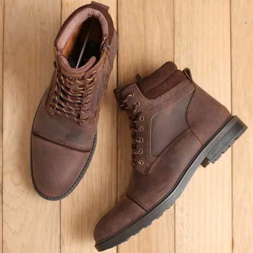 Vista 8 de Botas Chelsea para hombre, elegantes y cómodas, de cuero, con cremallera