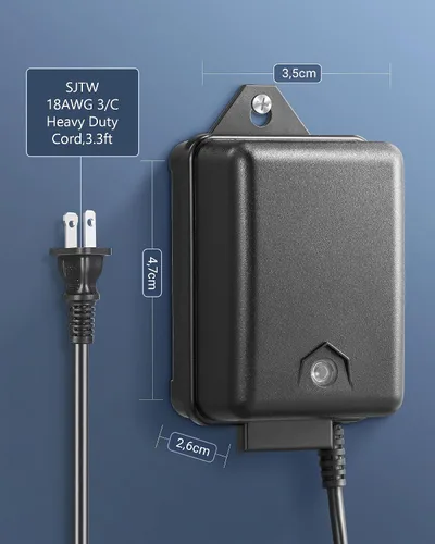 Vista 7 de DEWENWILS Transformador de paisaje de bajo voltaje de 60 W con sensor de fotocélula, transformador de bajo voltaje de 120 V CA a 12 V CA