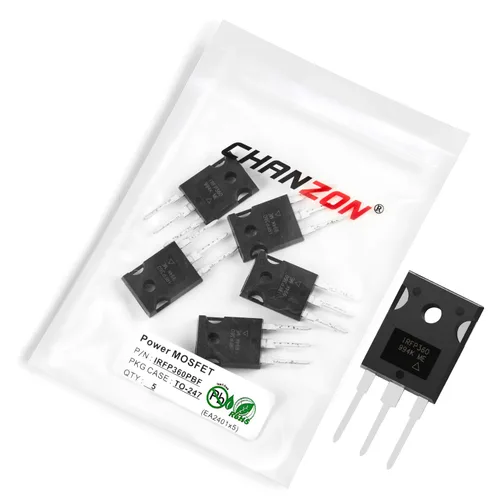 Vista 92 de Chanzon 2N60 TO-220AB NMOS MOS N-Channel Power MOSFET Transistor, alto voltaje y corriente nominal, (paquete de 10 unidades)
