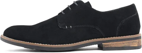 Vista 2 de Bruno Marc Zapatos estilo oxford de gamuza con cordones para hombre.