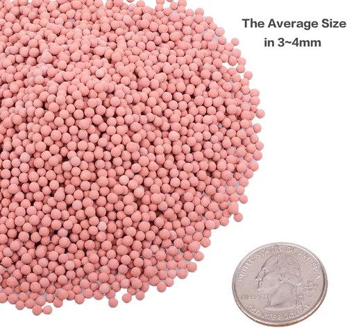 Vista 2 de 2.0 LB de piedras de arcilla de 1/8 pulg. Ceramsites de cultivo para jardinería, medio de cultivo para plantas suculentas y orquídeas, acuapónica