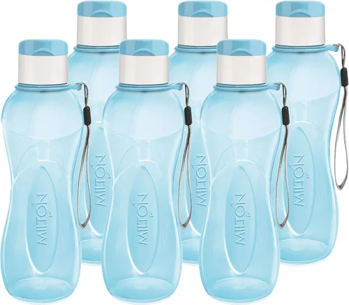 Vista 4 de MILTON Botella de agua para niños, reutilizable, a prueba de fugas, de plástico, de 12 onzas, boca ancha, botella grande para bebidas, sin BPA y sin