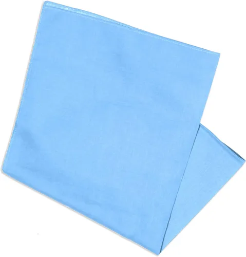 Vista 5 de BASICO Paquete de 6 bandanas color rosa y azul para baby shower para niñas y niños (paquete de 6, azul sólido), Azul solido