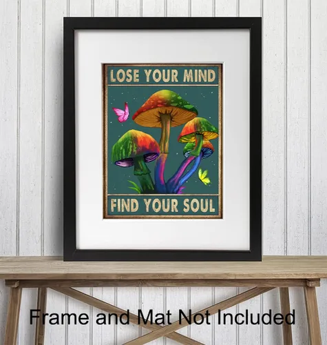 Vista 3 de Póster de Lose Your Mind Find Your Soul - Decoración psicodélica de habitación - Decoración psicodélica de habitación - Obra de arte hippie