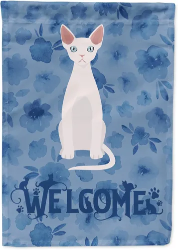 Vista 143 de Caroline's Treasures CK5005GF Bandera de bienvenida de gato abisinio para buzón, bandera decorativa para patio exterior, obras de arte de patio