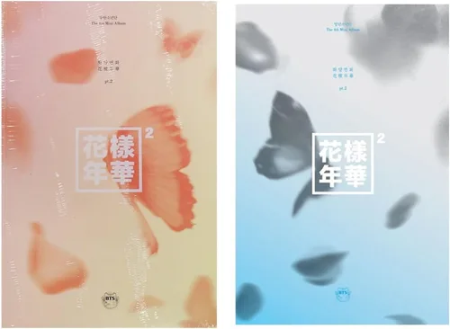Vista 2 de BTS - 4 álbum en el estado de ánimo para el amor PT2 BANGTAN BOYS melocotón azul ver conjunto 2CD libro de fotos tarjeta fotográfica