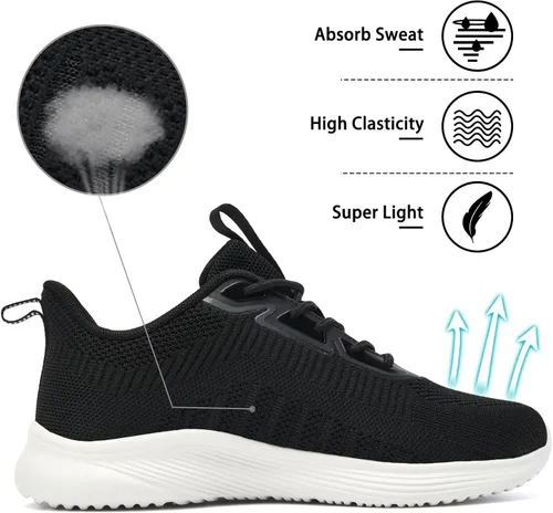 Vista 2 de Lamincoa - Zapatos deportivos para mujer, ligeros, cómodos, informales, de espuma viscoelástica, para caminar, gimnasio, correr, trabajar