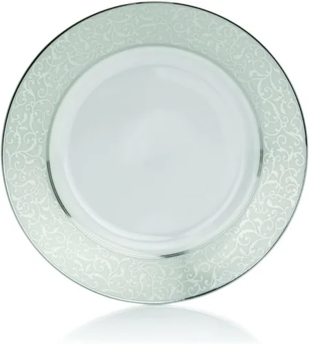 Vista 8 de Mikasa Parchment - Juego de vajilla de 40 piezas, servicio para 8, platos de porcelana duraderos, cuencos y tazas con diseño contemporáneo, apto