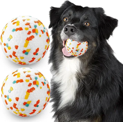 Vista 16 de Bolas para Perros, Bola de Juguete Indestructible para Perros Masticadores Agresivos, Bola Interactiva Duradera de Alta Elasticidad para Entrenar