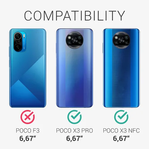 Vista 7 de kwmobile Funda compatible con Xiaomi Poco X3 NFC/Poco X3 Pro - Funda protectora de silicona TPU suave y delgada - Gris lavanda mate