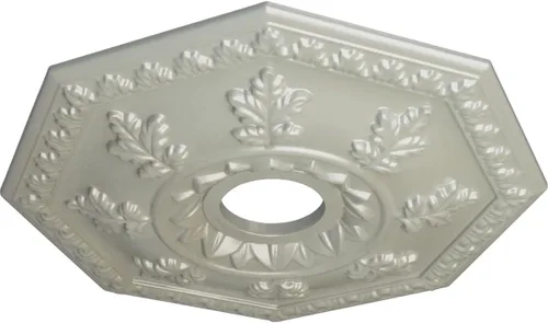 Vista 2 de Ekena Millwork CM18NTFCS Nottingham Medallón de techo, cobre flash