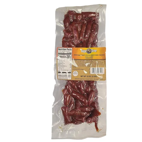 Vista 4 de Enlaces de aperitivos de carne Sugar River, puntas y trozos 2 libras (Palo de carne de res original)