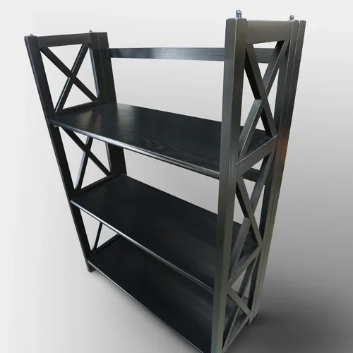 Vista 7 de Casual Home Montego - Estantería plegable con 3 estantes, color negro (nuevo)