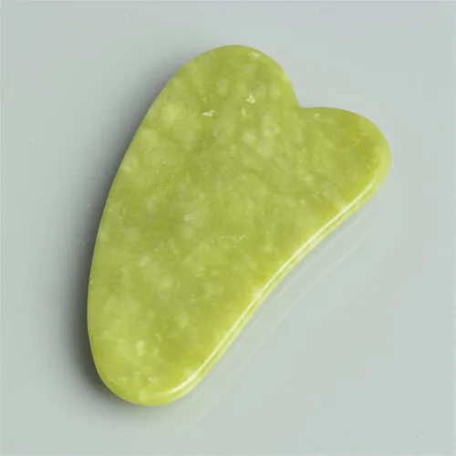 Vista 7 de Rascador de piedra de jade natural, herramientas de masaje Gua Sha, para el cuerpo, meridiano, raspado facial, adelgazante, desintoxicación