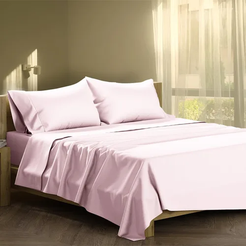 Vista 21 de XOOX Linen Juego de Sábanas de Algodón 100% Twin - Sábanas de Algodón de 500 Thread Count Tamaño Twin, Extra Suaves, Tejido Satén, Sábanas