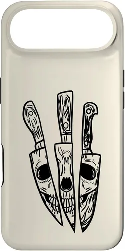 Vista 27 de Skull Reflected on Kitchen Knives Retro Chefs Cooks Gift Case for iPhone 17