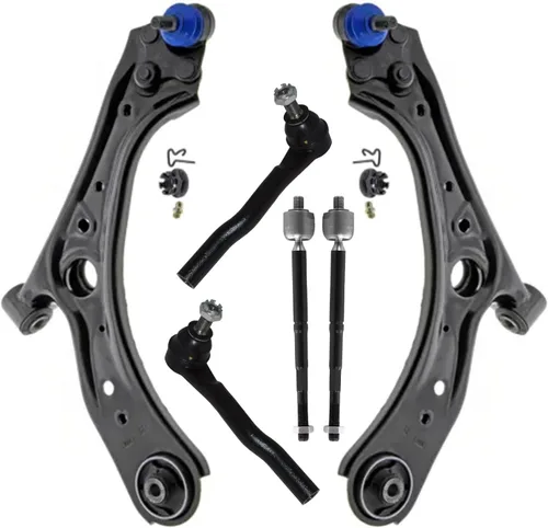 Vista 106 de Detroit Axle - Kit de extremo delantero para Chrysler 300 Dodge Charger 2011-2023 Challenger, 2 Lower Rearward Control Arms 2 Outer Tie Rods 2