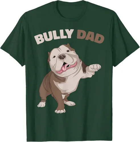 Vista 96 de American Bully Dad Dog Owner Father Funny Men T-Shirt Asphalt Grey