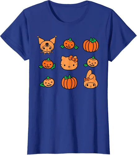 Vista 34 de Camiseta de Halloween Hello Kitty My Melody Kuromi Pumpkins