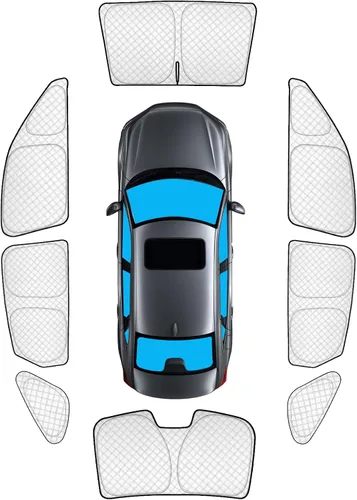 Vista 15 de KMF 6 piezas de parasoles gruesos para Mazda 3 Hatchback (No Sedán) 2014-2018 Accesorios, parasoles completos para parabrisas y ventanas de coche